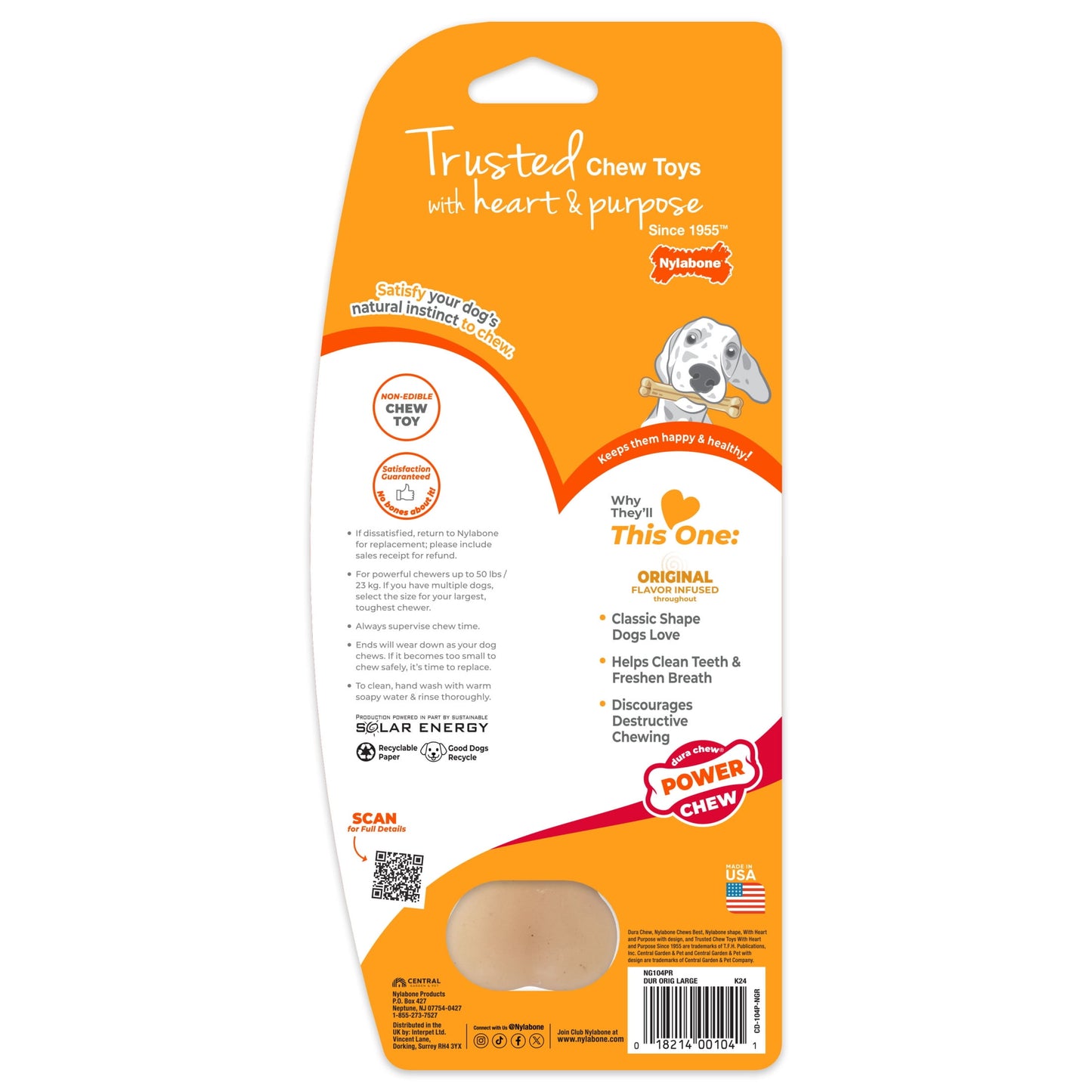 Power Chew Original Bone Dog Chew Toy Large (1 Count)