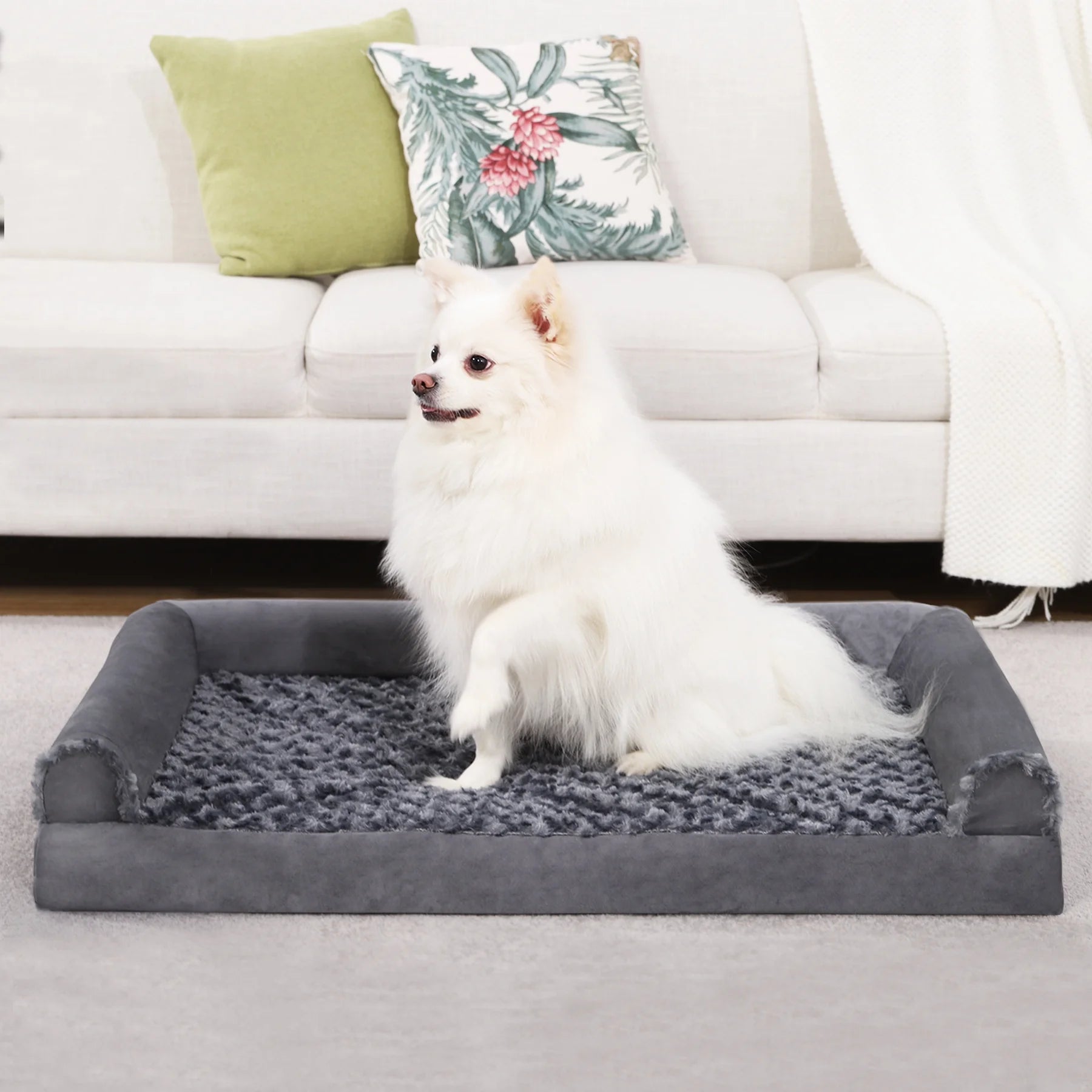 29" Orthopedic Dog Bed for Medium Dogs with Waterproof Washable Cover and Memory Foam
